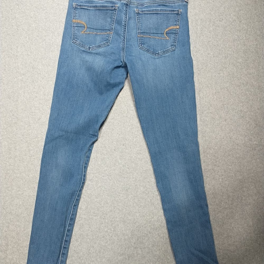 American Eagle Jeans Womens 4 Blue Skinny High Rise Next Level Stretch Casual.